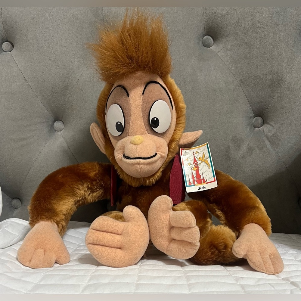 Disney's Euro Disney Vintage Aladdin Abu Monkey Sidekick Plush NWT